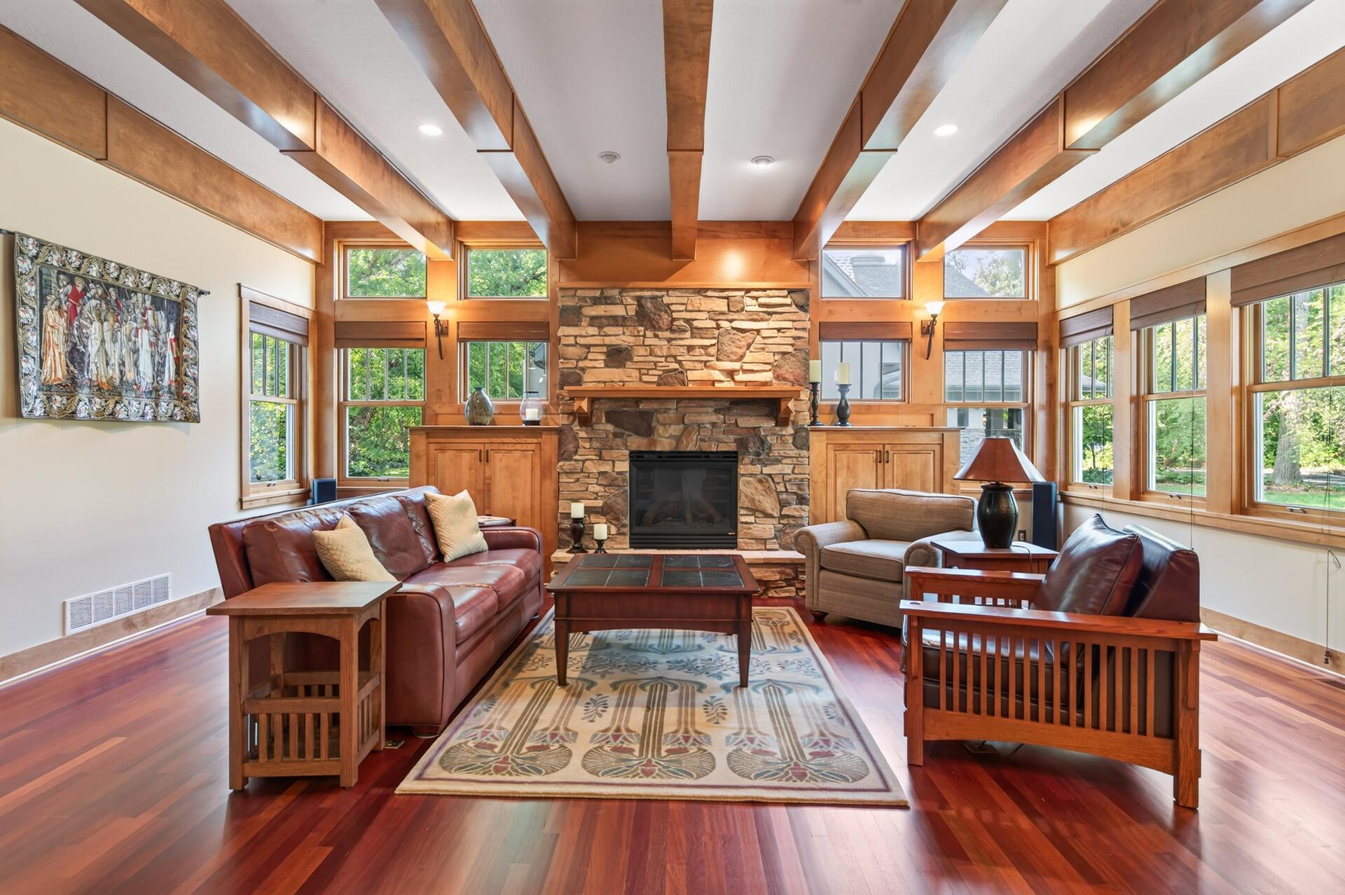 Stone Gas Fireplace