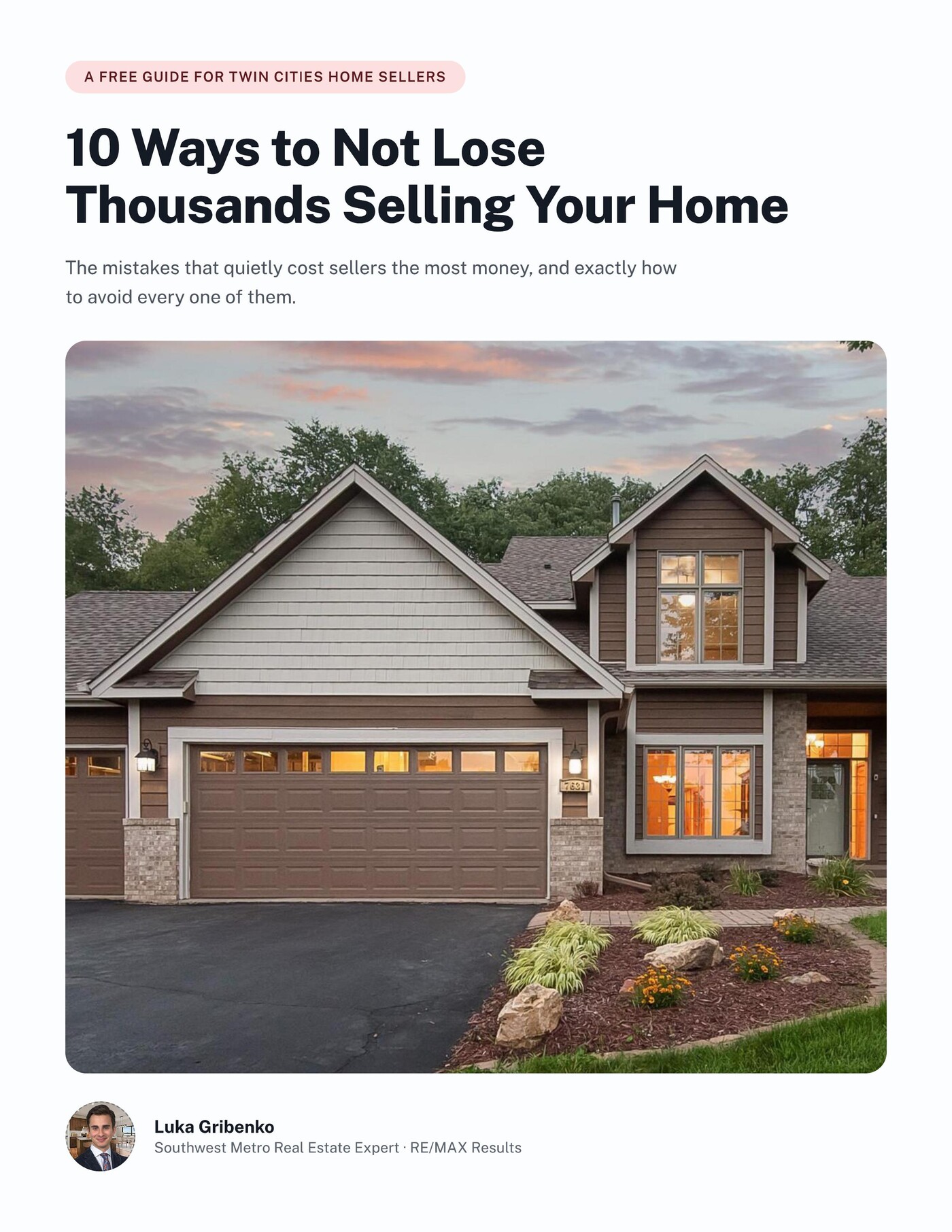 10 Ways to Not Lose Thousands When Selling Your Home, free guide cover